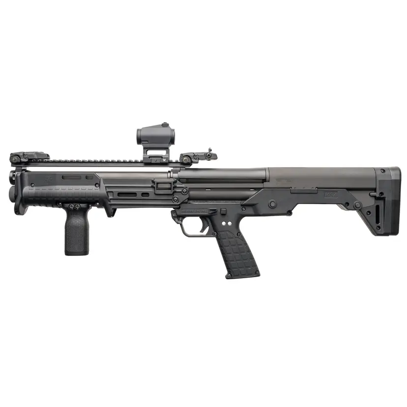 Kel-Tec KS7 Gen 2 Defender 12 Gauge Pump Shotgun 18.5in Barrel 6rd Black w Vortex Crossfire Green Dot Magpul RVG Flip Sights - 1