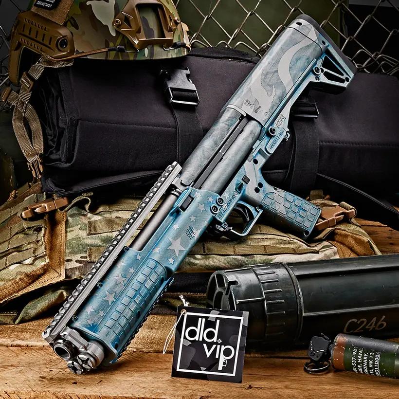 Kel-Tec KSG 12Ga 18.5" w/ DLD Exclusive Gray/Blue Flag Cerakote - 1