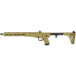 Kel-Tec Sub 2000 Gen 3 9mm Semi-Auto Rifle 16.1in Threaded 1/2x28 Barrel Blued Tan Furniture 15rd Glock Mag Compatible - 1