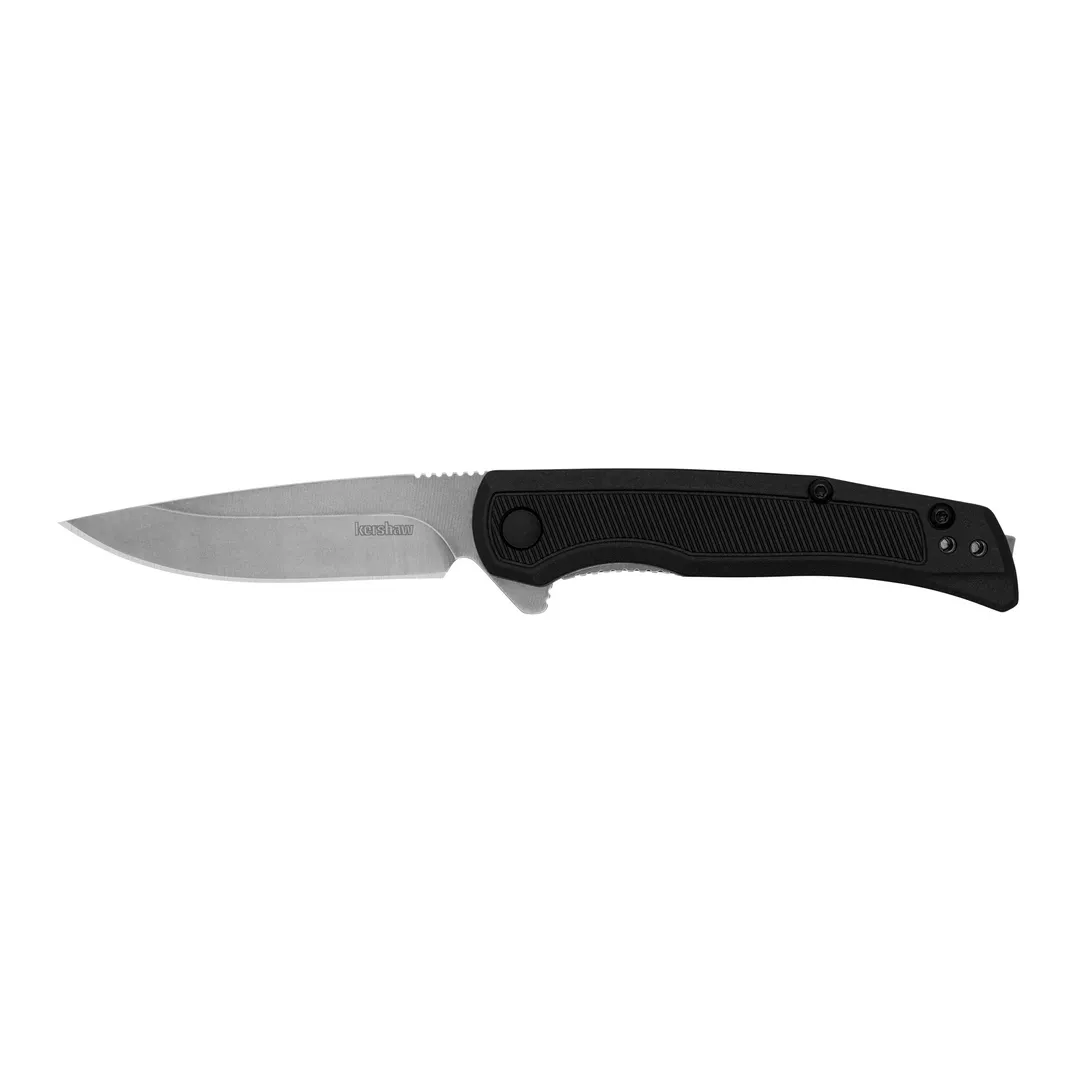 Kershaw Outfield 2.8" Folding Knife, Assisted Opening, Stonewashed 4Cr14 Blade, Black Nylon Handle