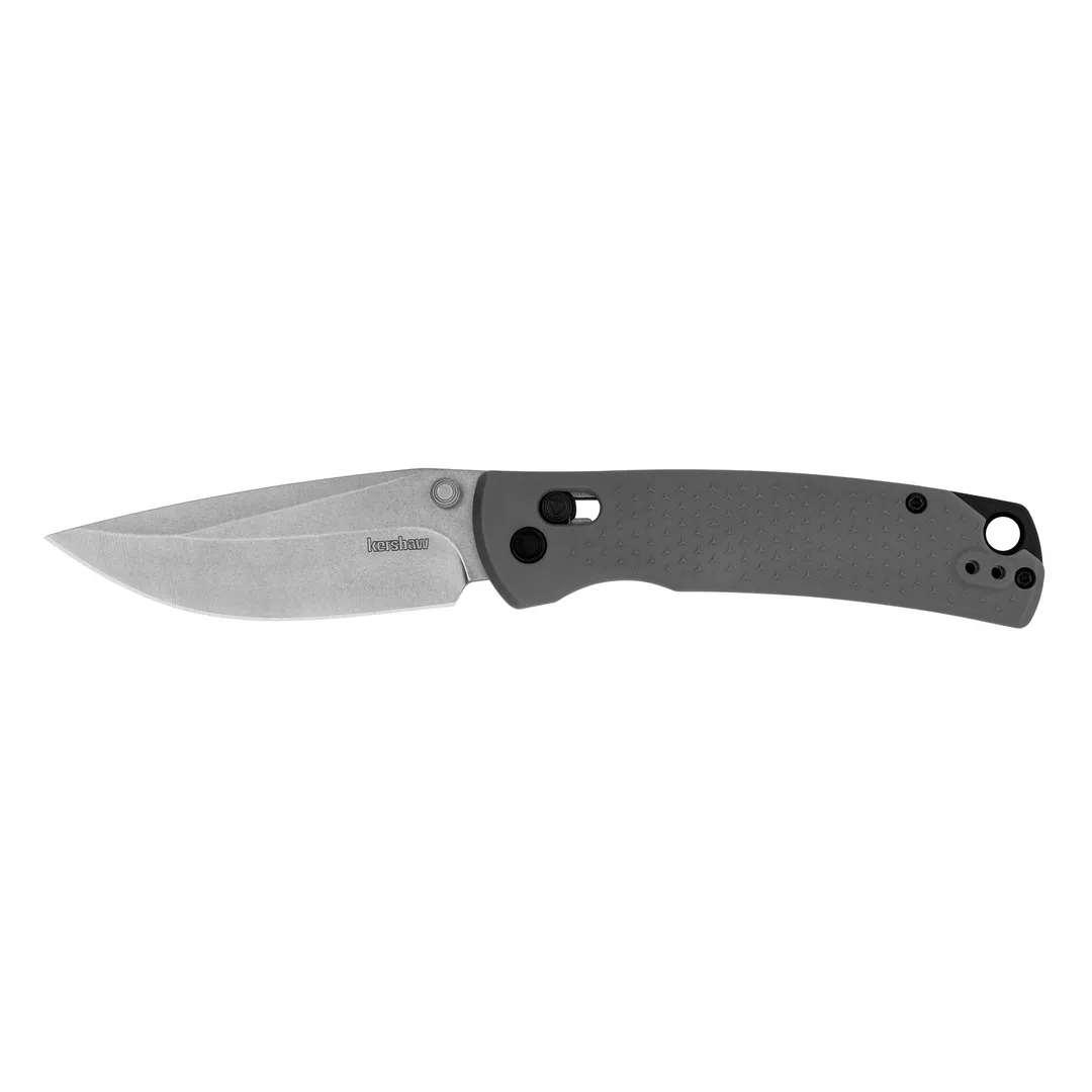 Kershaw Sequence 3.32" Folding Knife, Stonewashed 8Cr13MoV Blade, Gray Nylon Handle, DuraLock