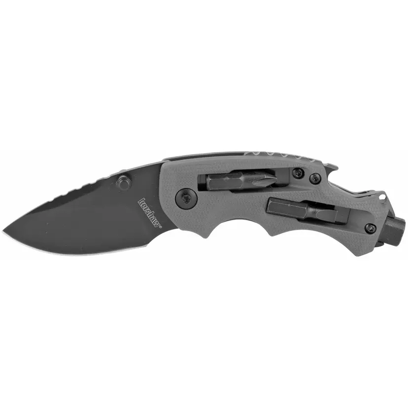 Kershaw Shuffle DIY Folding Knife 2.4" Blade Gray Handle with Bottle Opener & Bit Driver - 1