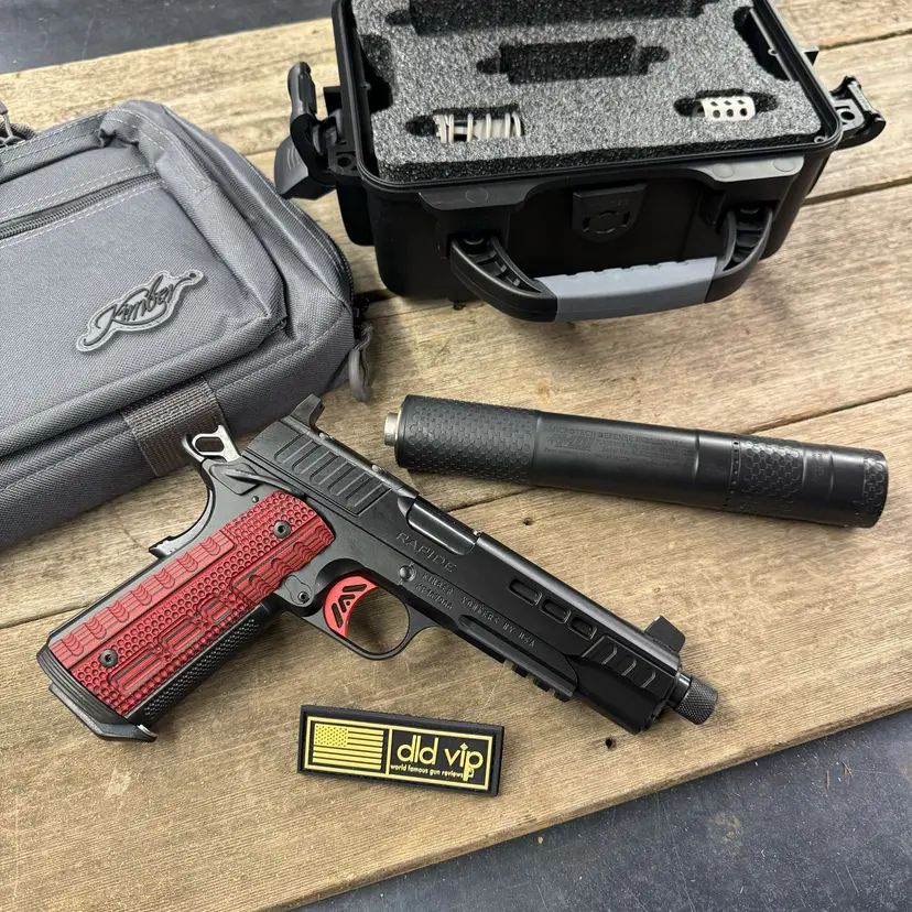 Kimber Rapide HEAT Optic Ready 9mm 5.5" 1911 + Microtech R2K9 Suppressor Black - 1