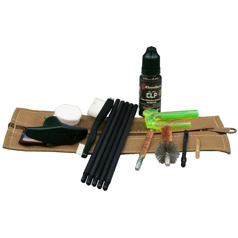 Kleen-Bore 556 Rifle Cleaning Kit – Compact Tactical .223/5.56MM with Coyote Case - 1
