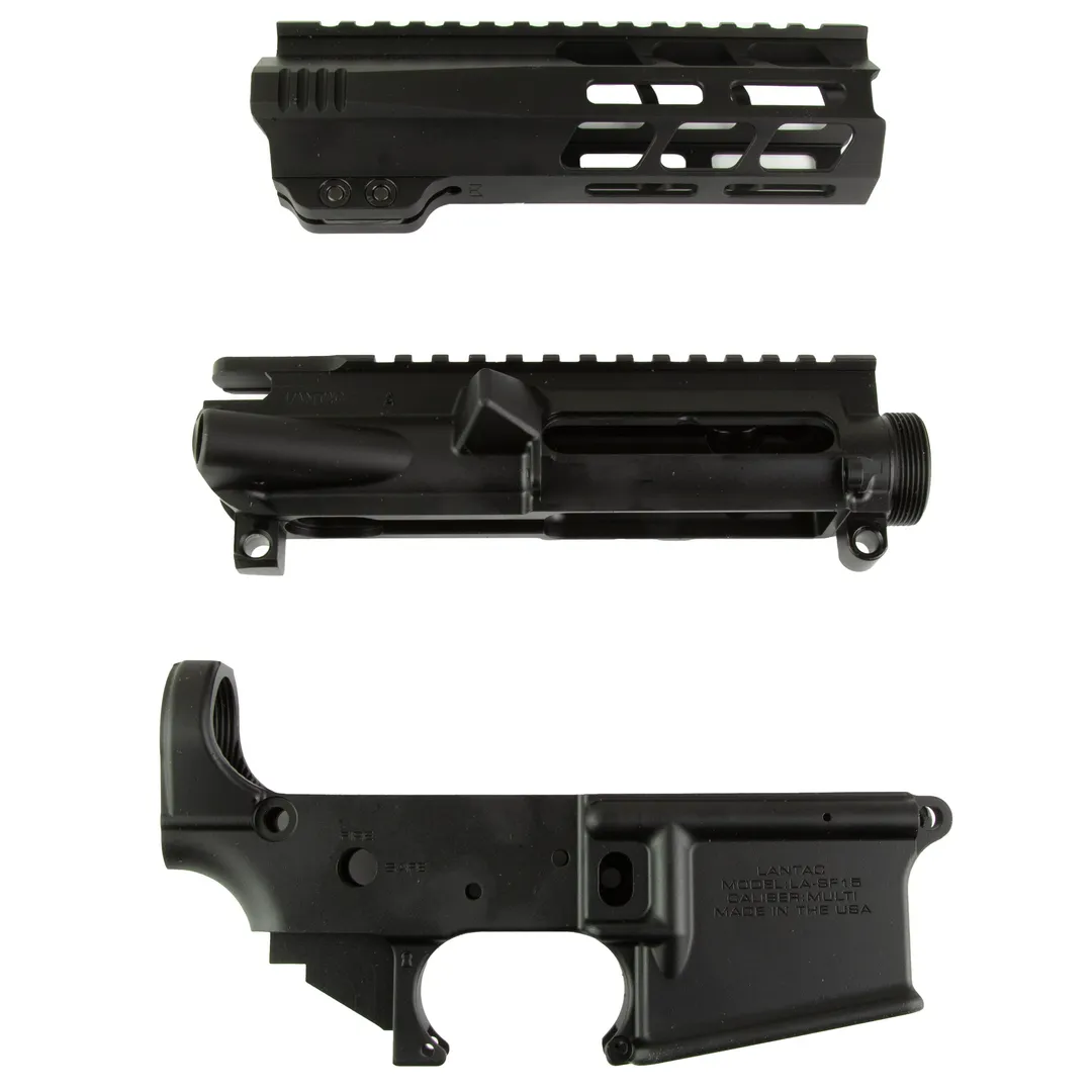 LanTac SF Forged AR-15 Builder Set 6.75" M-LOK Rail Black – Upper & Lower Receiver Kit