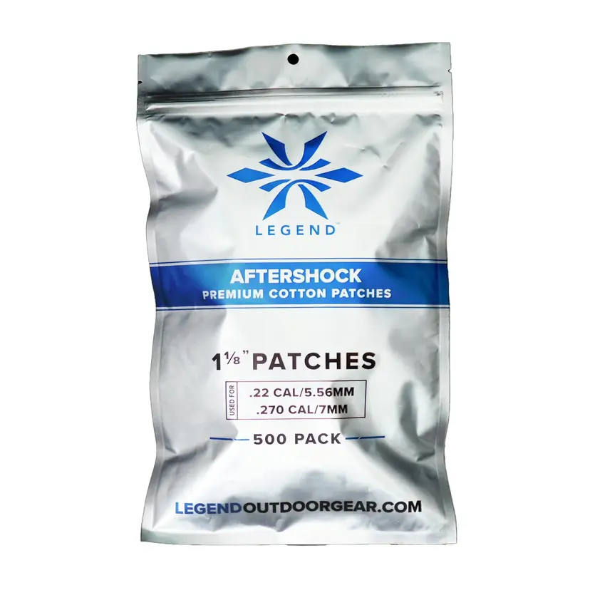 Legend Aftershock Cotton Cleaning Patches 1 1/8" Square, 500 Count – White - 1