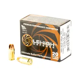 Lehigh Defense Xtreme Defense .380 ACP 68 Grain Ammo 20 Rounds - 1
