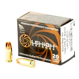 Lehigh Defense Xtreme Defense 9mm 90gr XD FTM Ammunition – 20 Rounds - 1