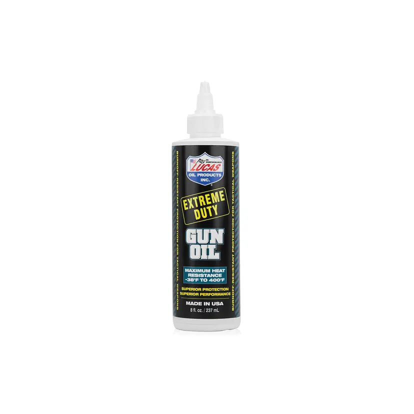 Lucas Oil Extreme Duty Gun Oil 8oz – High Performance Firearm Lubricant - 1