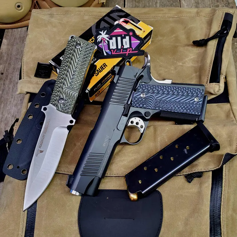 Magnum Research Desert Eagle 1911C .45ACP w/ Knife - 1