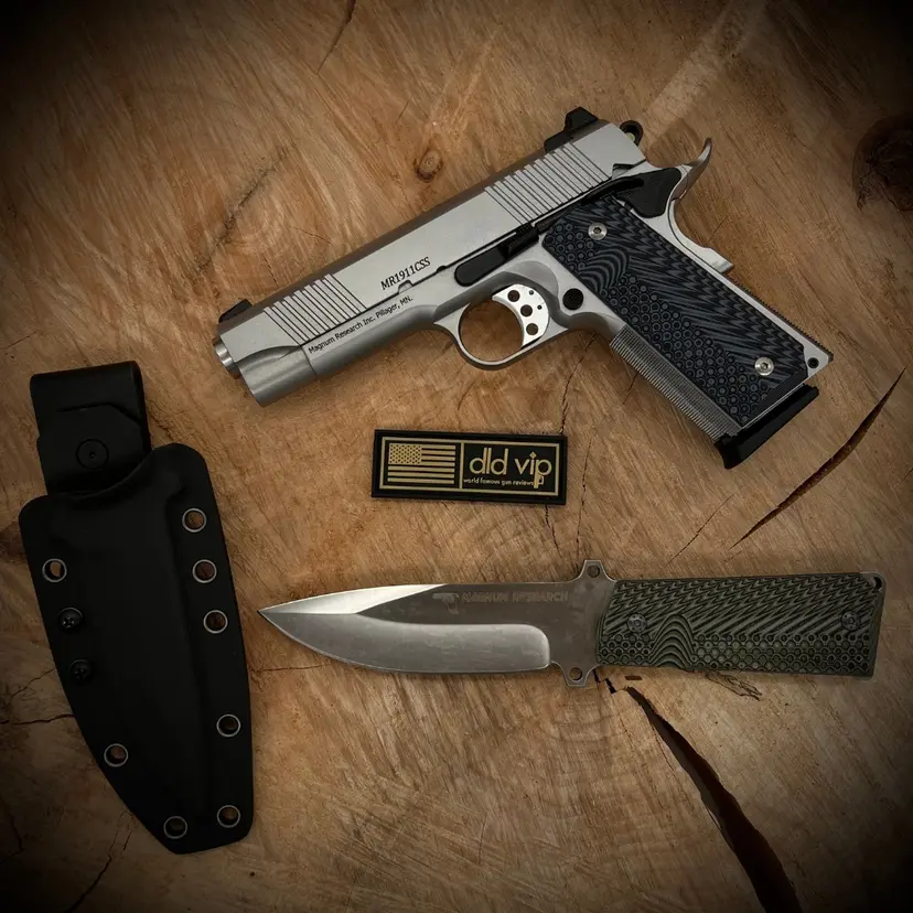 Magnum Research Desert Eagle 1911C .45ACP w/ Knife & Sheath - 1