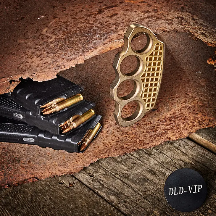 Marfione Custom Knives Antique Gold Hand Tank - 1