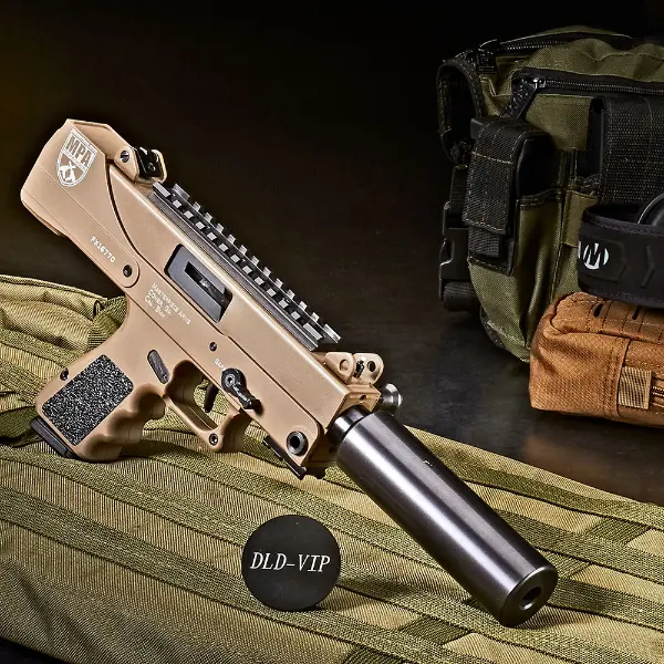 MasterPiece Arms MPA30DMG 9mm Side Charging FDE Glock Mag Fed w/ Faux Suppressor - 1