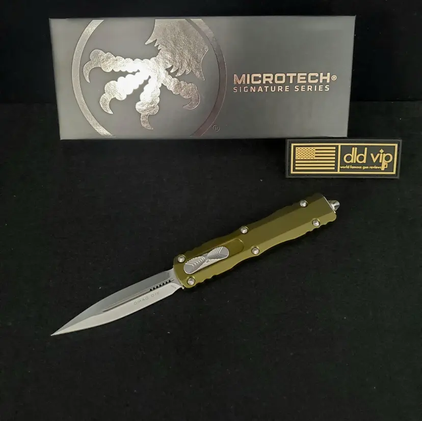 Microtech Dirac D/E OD Green Stonewash Standard 225-10 OD - 1
