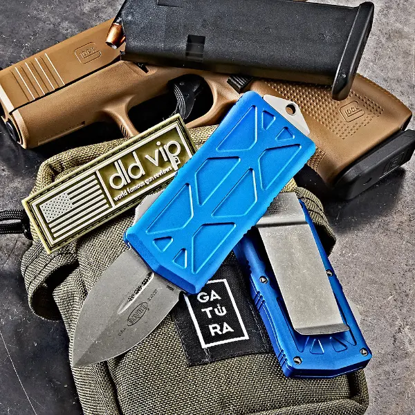 Microtech Exocet Blue Apocalyptic Standard 157-10 APBL - 1