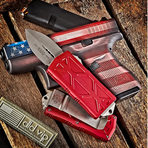 Microtech Exocet Red Apocalyptic Standard 157-10 APRD - 1