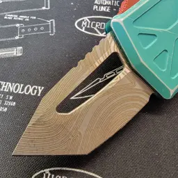 Microtech Exocet T/E Bounty Hunter 158-10 BH DLD Exclusive Beskar Engraved - 3