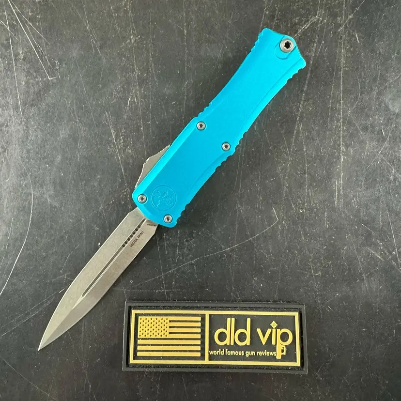 Microtech Hera II Mini D/E 30th Anniversary Turquoise Stonewash Standard 1702M-10 TQ 30 - 1