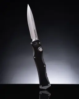 Microtech Marfione Select Halo IV Clip Point Stonewash Double Vapor Blast Stainless - 5