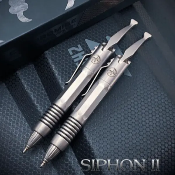 Microtech Siphon II Signature Series Claw Engraved Bead Blast Stainless 401-SS-BBCS - 1