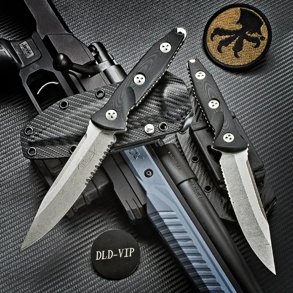 Microtech Socom Alpha S/E Stonewash Partial Serrated 113-11