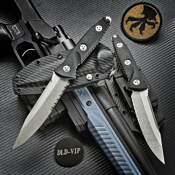 Microtech Socom Alpha S/E Stonewash Partial Serrated 113-11 - 1