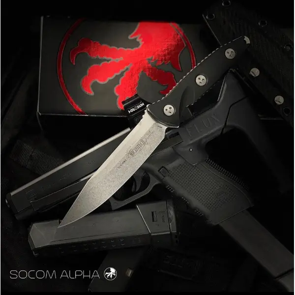 Microtech Socom Alpha S/E Stonewash Standard 113-10 - 1