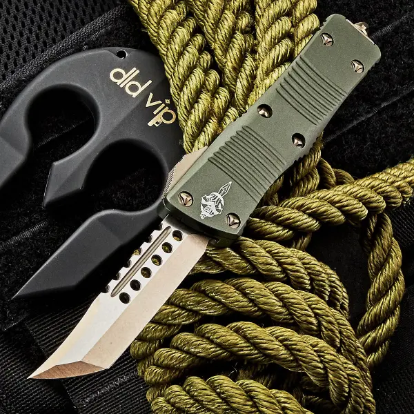 Microtech Troodon Hellhound OD Green Bronzed Standard 619-13 OD - 1