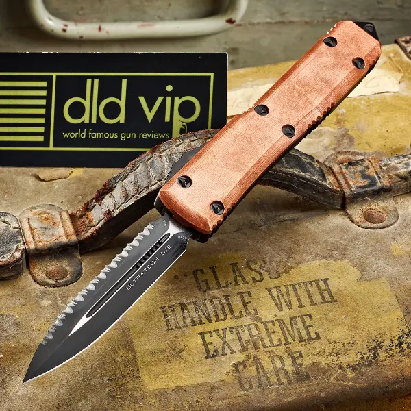 Microtech Ultratech D/E Copper Top Full Serrated 122-3 CP - 1