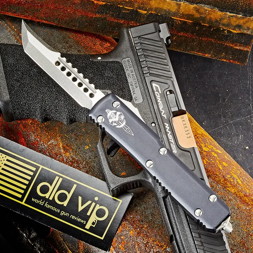 Microtech Ultratech Hellhound Signature Series Stonewash Standard 119-10 S - 1