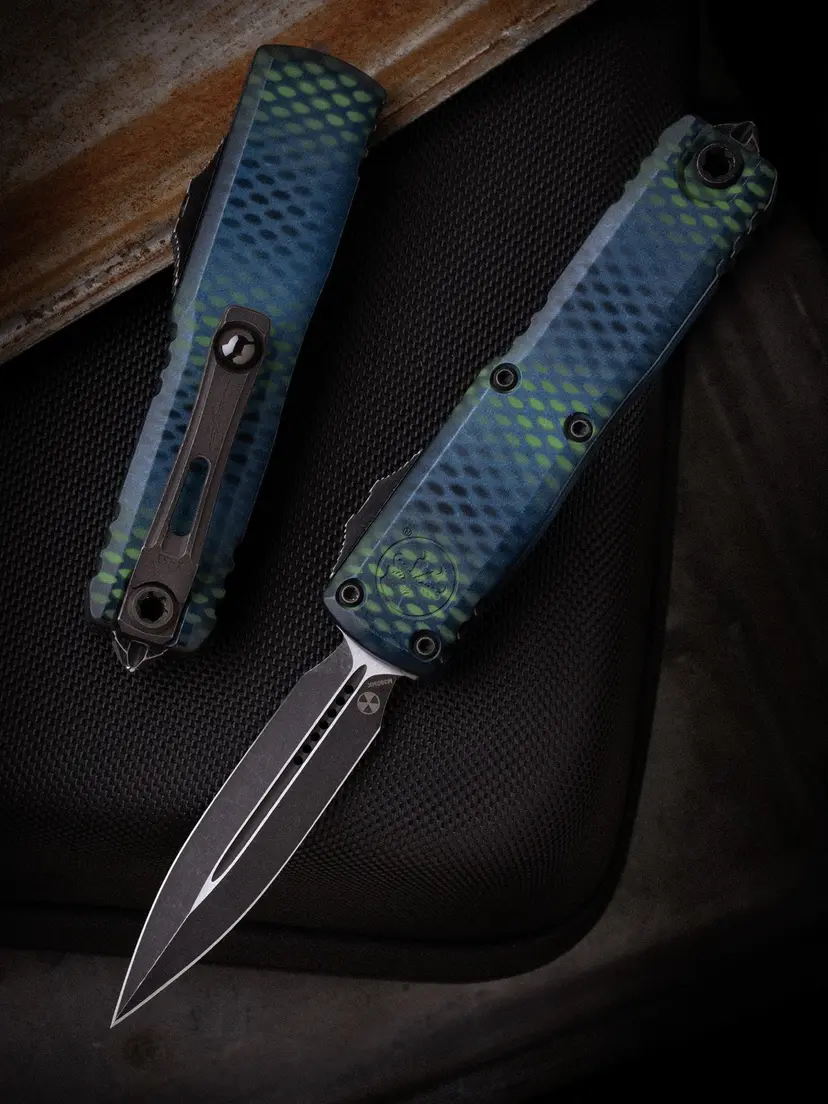 Microtech UTX-85 D/E Gen IV Signature Series Blue X-51 Standard 12324-1 BLX51S - 1