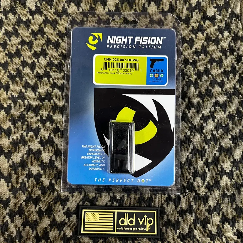 Night Fision Perfect Dot Tritium Night Sights For Canik "U" Notched Rear - 1