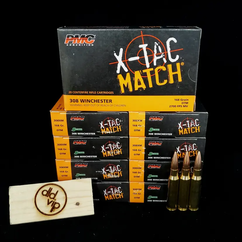 PMC X-TAC Match .308Win 168Gr OTM 200rd Case - 1