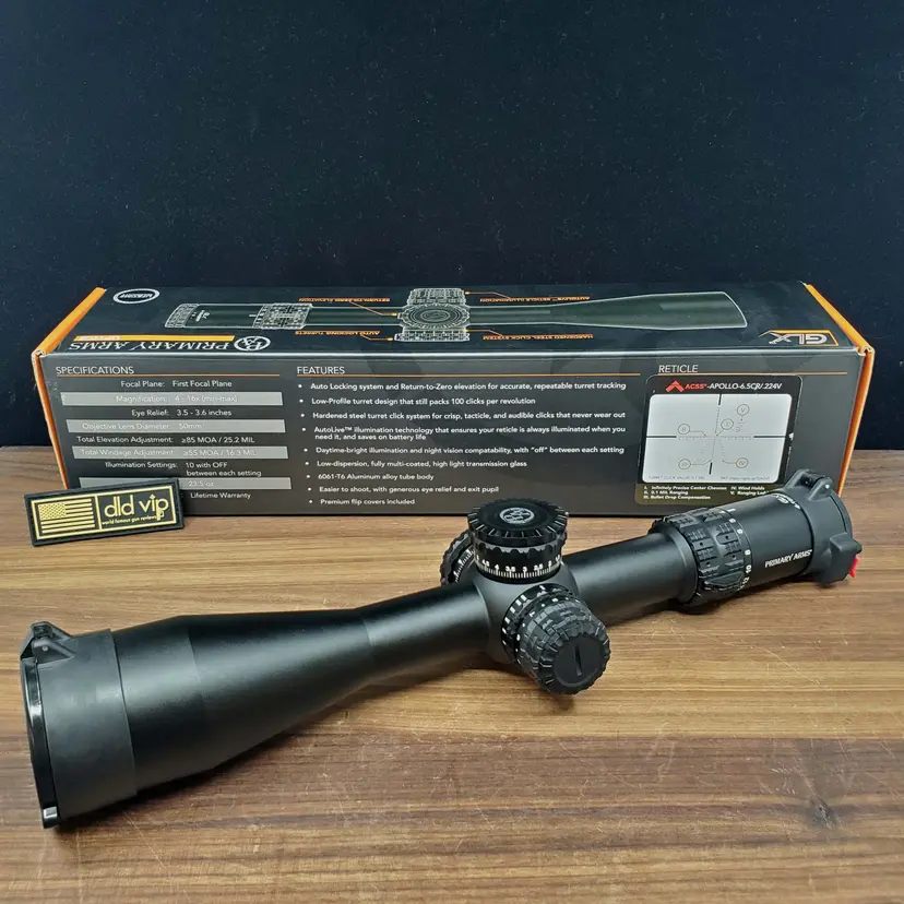 Primary Arms GLx 4-16x50 FFP 30mm Illum. ACSS Apollo 6.5CR/.224V - 1