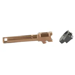 Radian Weapons RAMJET Barrel + AFTERBURNER Compensator for Glock 19/19X/45 Gen5 9mm DLC Bronze/Black INTRA-LOK - 3