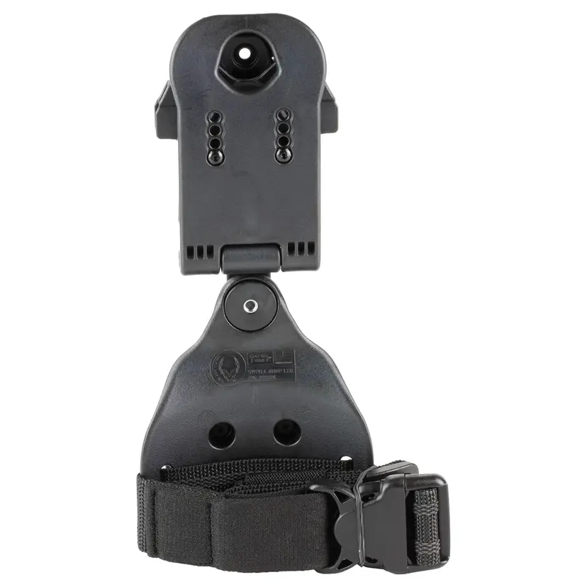 Rapid Force SDL Black Holster with Swivel Drop Leg and Locking Belt Slide – Standard Buckle - 1