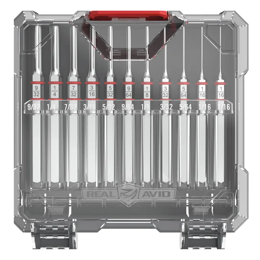 Real Avid Accu-Punch 11 Piece Pin Punch Set with Case – Precision Gunsmithing Tool - 1