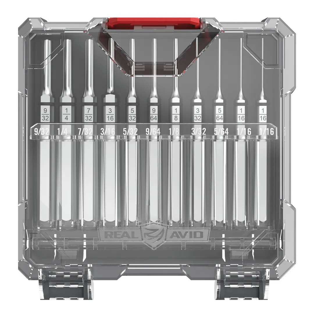 Real Avid Accu-Punch 11 Piece Roll Pin Punch Set with Case – Precision Gunsmithing Tool