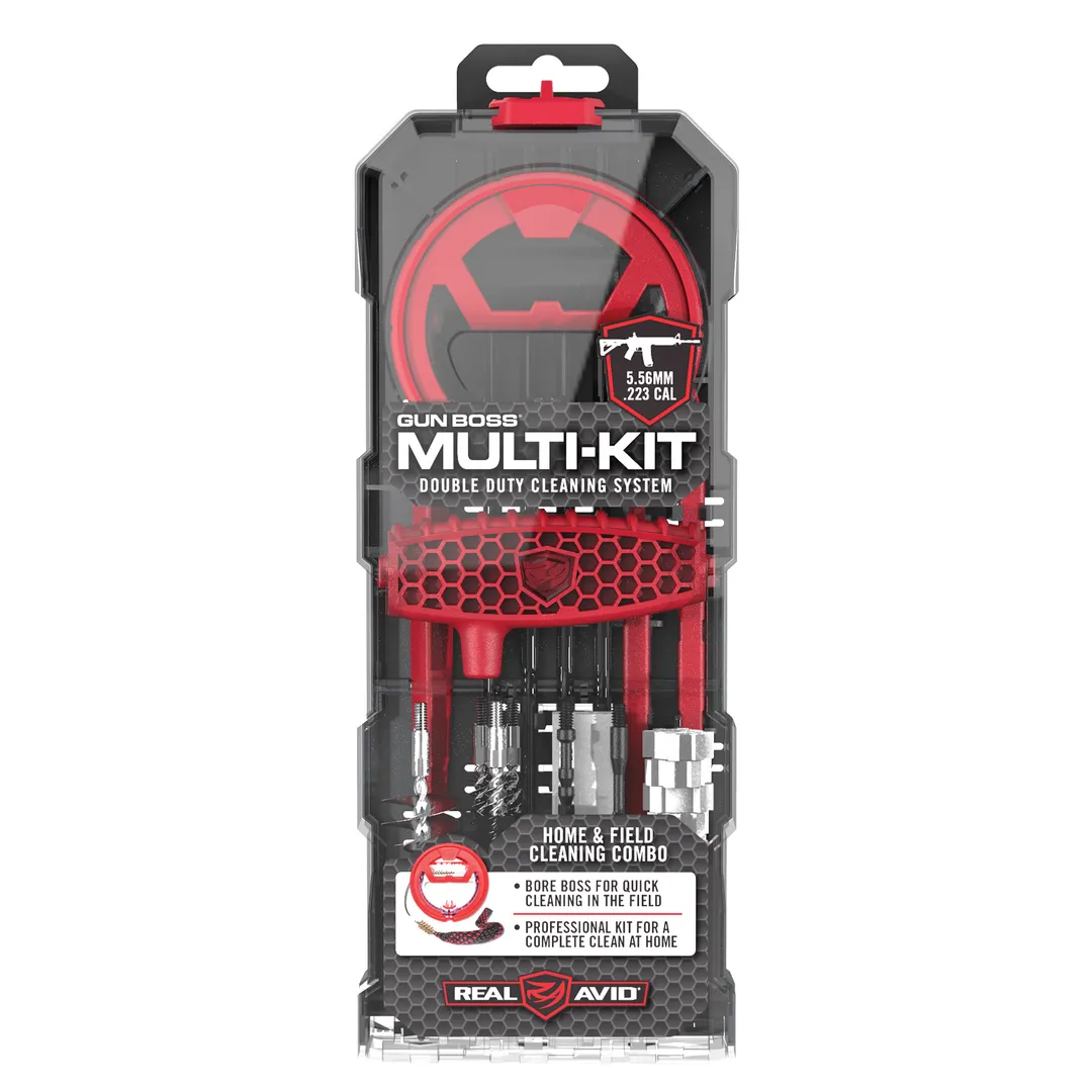 REAL AVID Gun Boss Multi-Kit .223/5.56mm Professional Gun Cleaning Kit for Home and Field