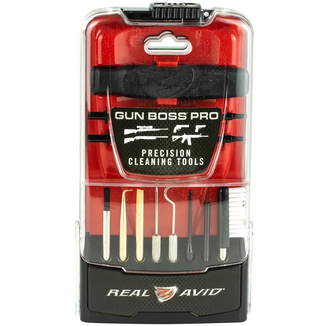REAL AVID Gun Boss Pro Precision Cleaning Toolkit with Brushes, Picks, Scrapers & Polycarbonate Case