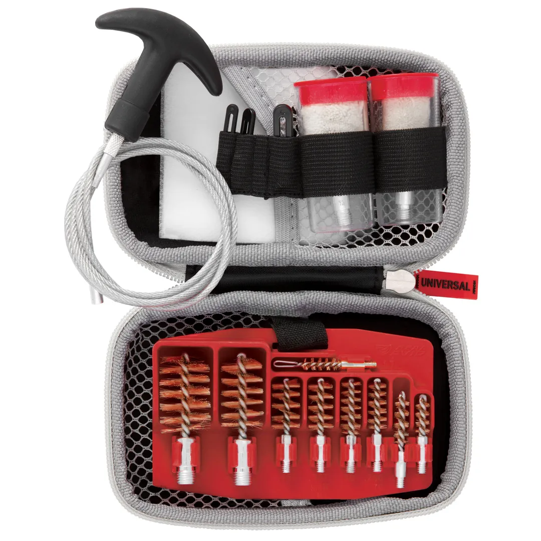 Real Avid Gun Boss Universal Cable Cleaning Kit for Rifles, Shotguns & Handguns – Fits .17-.45 Cal, 20Ga, 12Ga, Compact Weather-Resistant Case