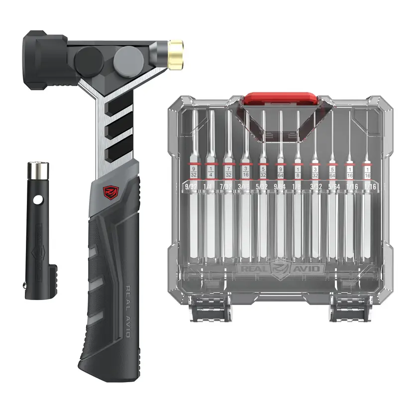 Real Avid Armorer’s Master Hammer and Accu-Punch Set with Case – Standard Pin Punch Tool Kit for Gunsmiths - 1
