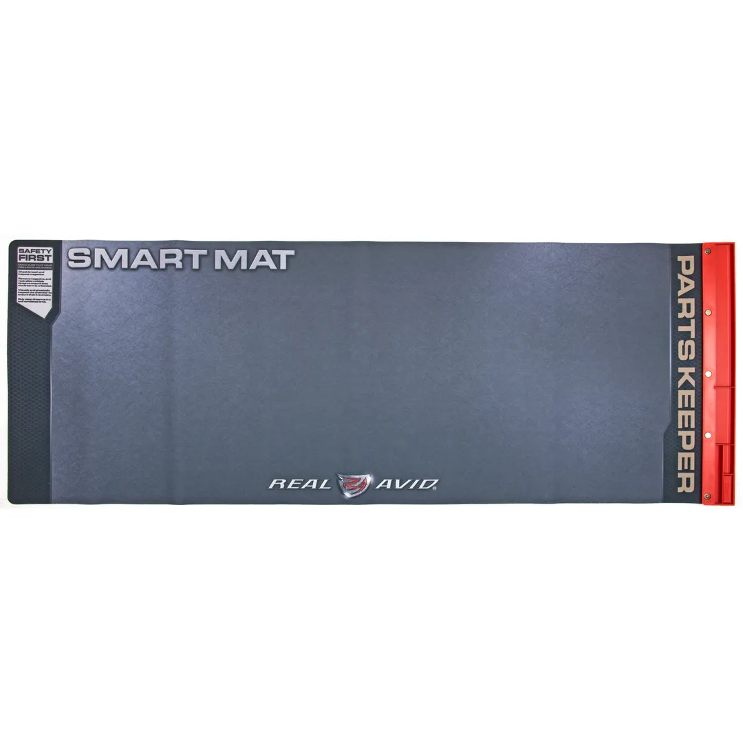 REAL AVID Long Gun Smart Mat with Parts Keeper Tray & Magnetic Compartment – Oil & Solvent Resistant Cleaning Mat 43" x 16"