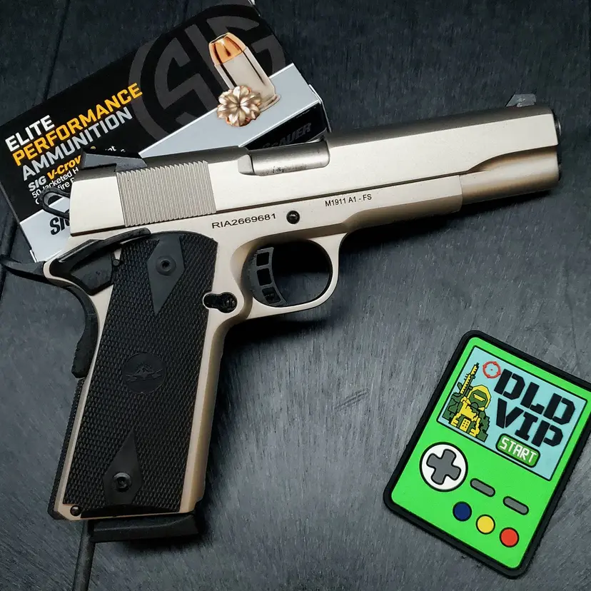 Rock Island Armory M1911A1 .45ACP Nickel w/ Ambi MS - 1