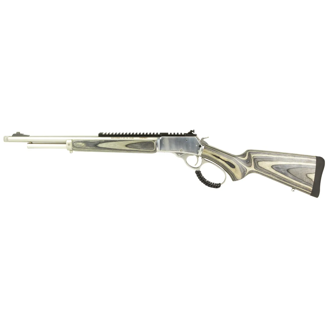 Rossi R95 Laminated 44 Magnum Lever Action Rifle 18" Barrel 8RD Matte Silver with Picatinny Rail & Ghost Ring Sight