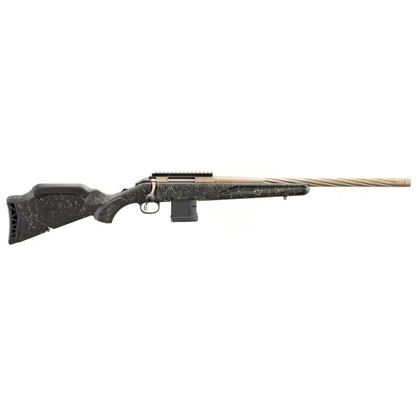 Ruger American Gen II Prairie Bolt Action Rifle .223 Rem 20in Threaded Barrel 1/2x28 1:8 Twist Bronze Cerakote 10rd Picatinny Rail - 1