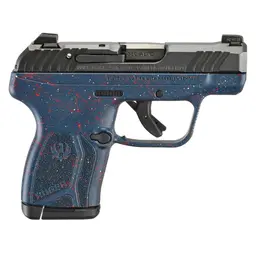Ruger LCP Max America’s 250th Anniversary Edition .380 ACP 2.8in Striker-Fired Pistol, Liberty Blue Splatter Frame, Tritium Front Sight, Manual Safety, 10+1 - 2