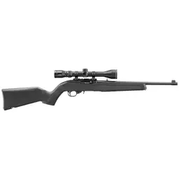 Ruger 10/22 Semi-Auto .22 LR Rifle 16.4in Threaded Barrel 1/2x28 Satin Black 10rd with Viridian EON 3-9x40 Scope - 2
