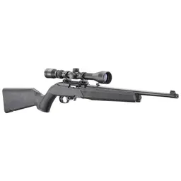 Ruger 10/22 Semi-Auto .22 LR Rifle 16.4in Threaded Barrel 1/2x28 Satin Black 10rd with Viridian EON 3-9x40 Scope - 3