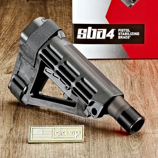 SB Tactical SBA4 Pistol Brace w/ Buffer Tube Receptacle - 1